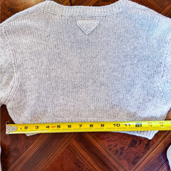 NWT Prada Cashmere Wool Bolero Sweater in Marmo Gray Size 40 (US 4) - Picture 11 of 13